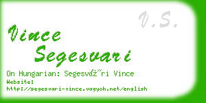 vince segesvari business card